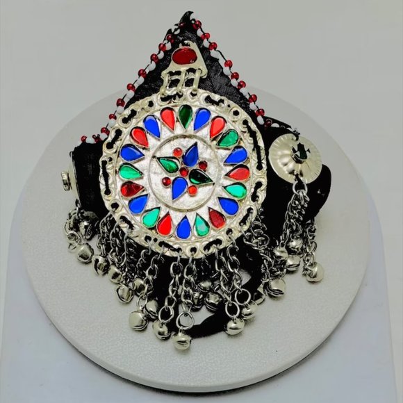 Handmade Matha Patti, Multicolor Afghan Headpiece, Statement Headpiece, main image 5